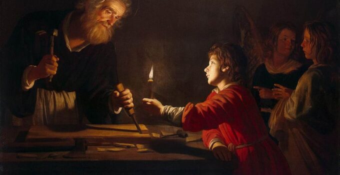 Childhood of Christ painting by Gerard van Honthorst